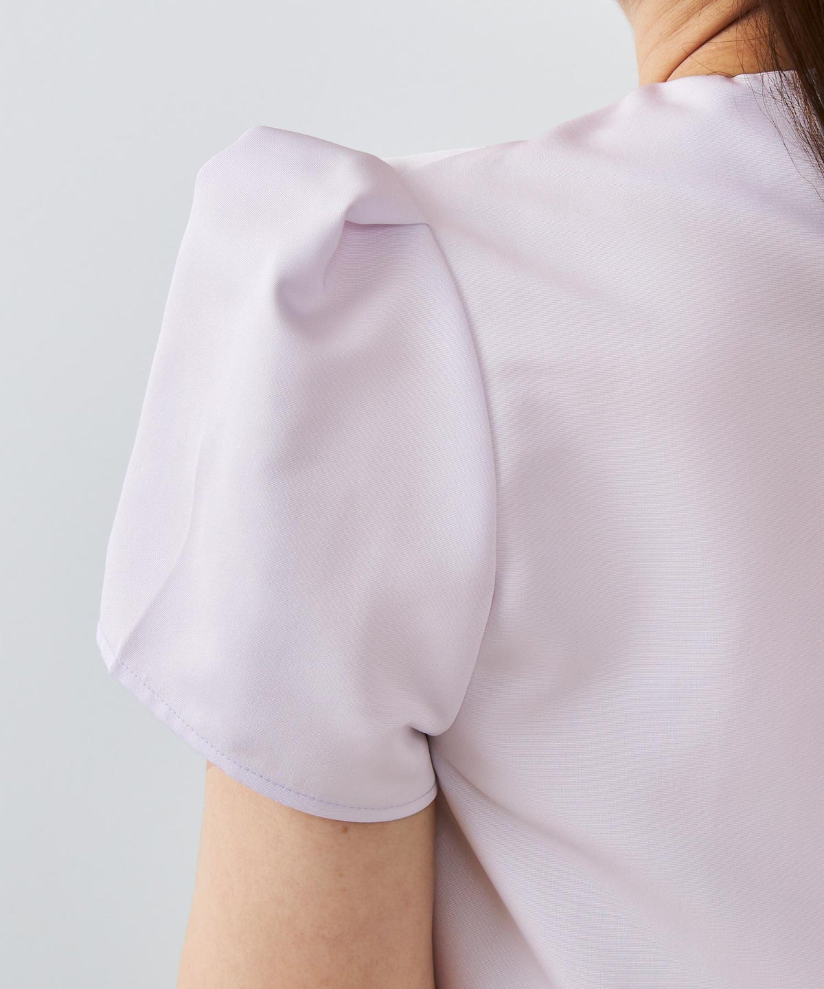 手洗い可 日本製 きれいめ 上品 半袖 オフィス 体型カバー 大人カジュアル フェニミン  無地 ドット 柄 ジョイントスペース