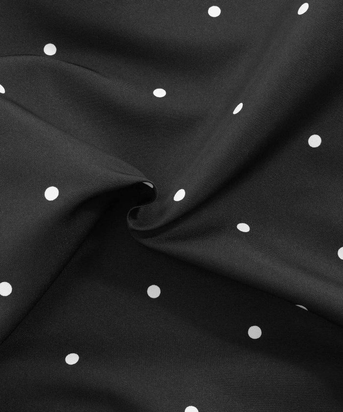 手洗い可 日本製 きれいめ 上品 半袖 オフィス 体型カバー 大人カジュアル フェニミン  無地 ドット 柄 ジョイントスペース