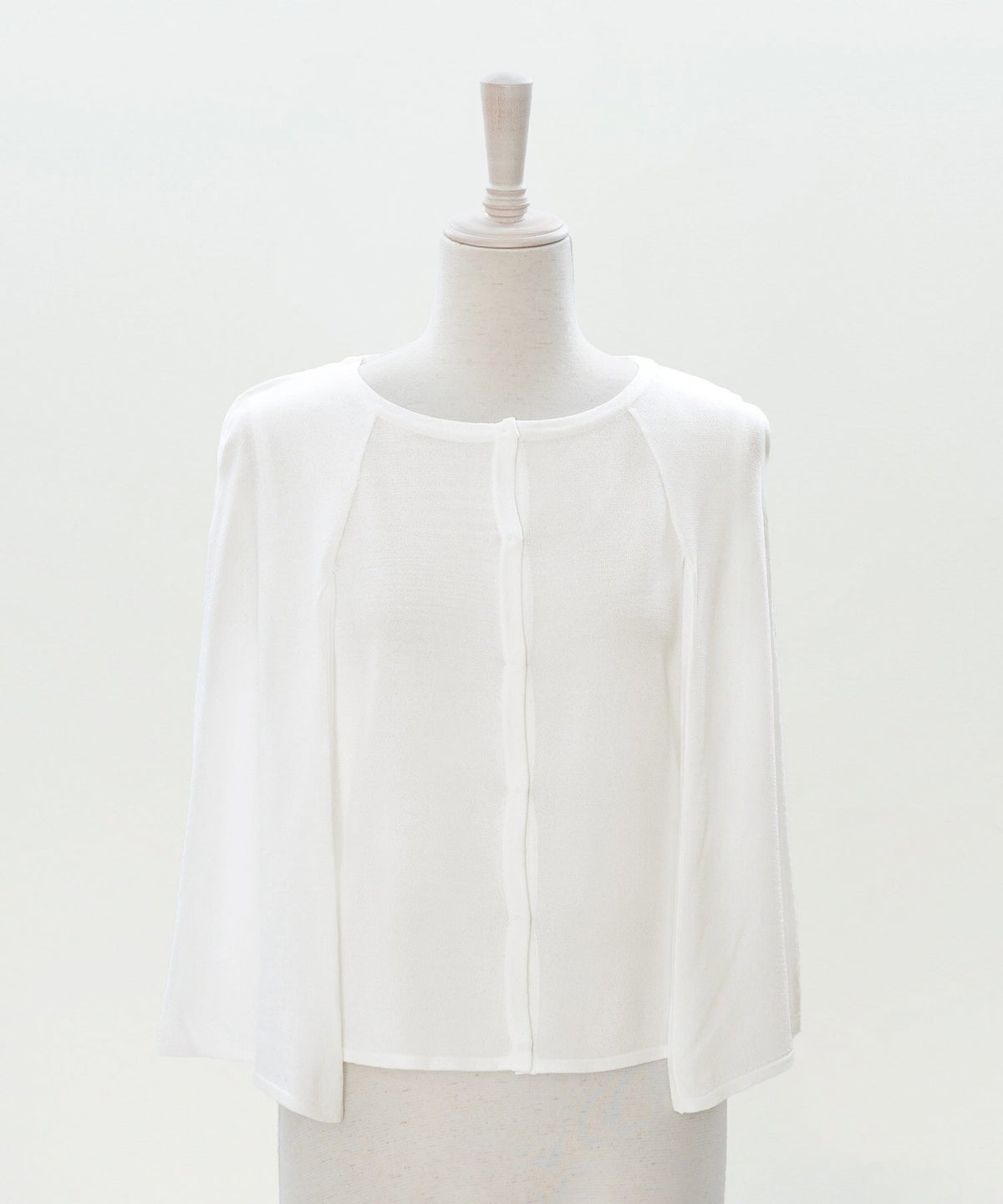 ケープ ニット カーディガン ホワイト ブラック 春 夏 薄手 日焼け対策 ジョイントスペース