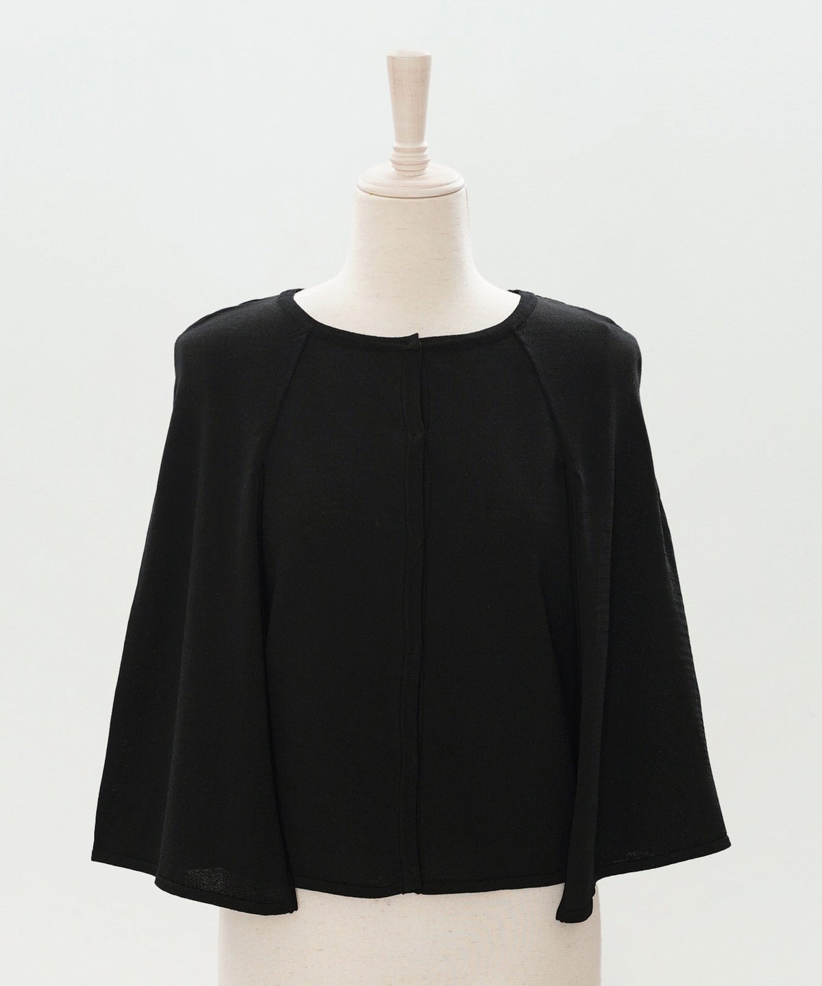 ケープ ニット カーディガン ホワイト ブラック 春 夏 薄手 日焼け対策 ジョイントスペース