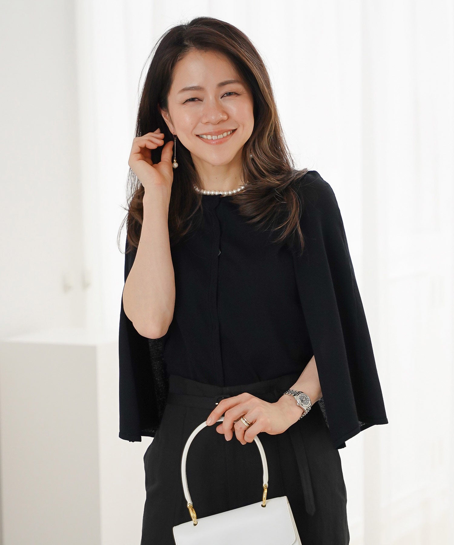 ケープ ニット カーディガン ＆BLOOM