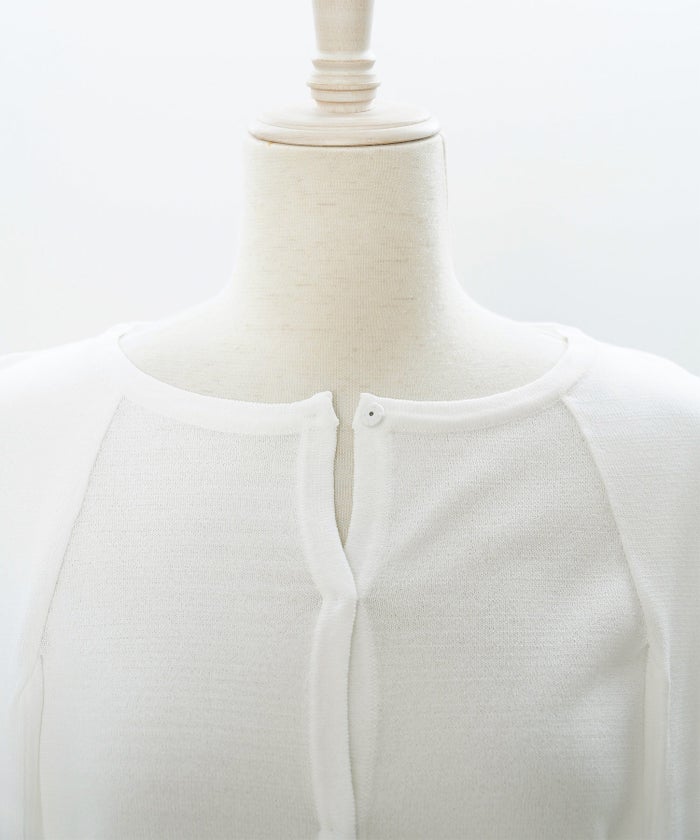 ケープ ニット カーディガン ホワイト ブラック 春 夏 薄手 日焼け対策 ジョイントスペース