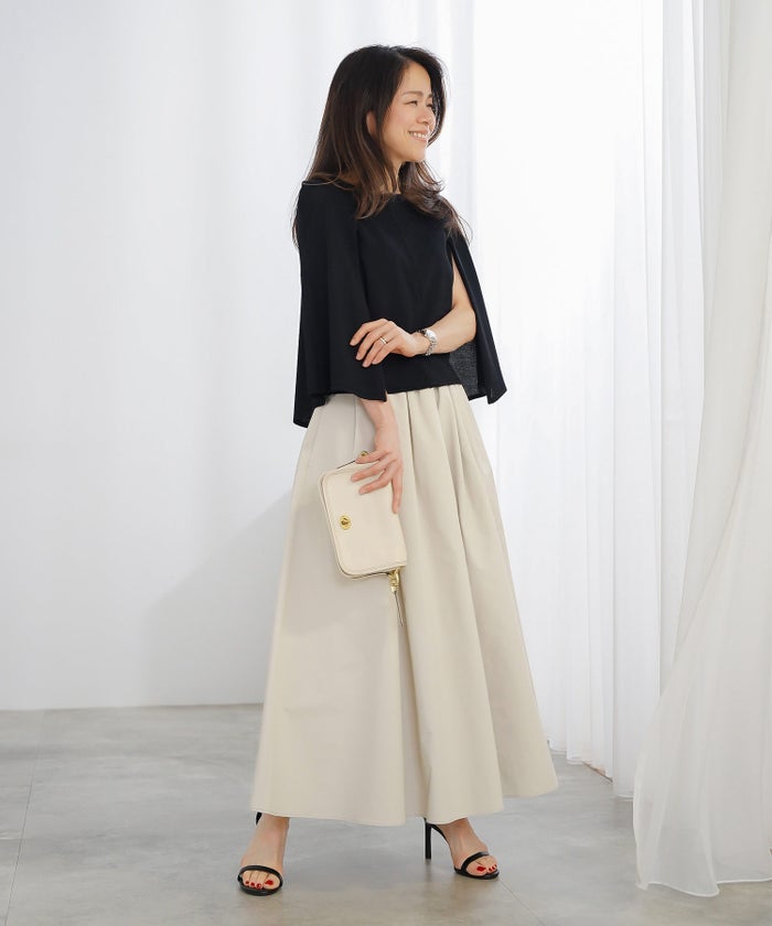 ケープ ニット カーディガン ホワイト ブラック 春 夏 薄手 日焼け対策 ジョイントスペース