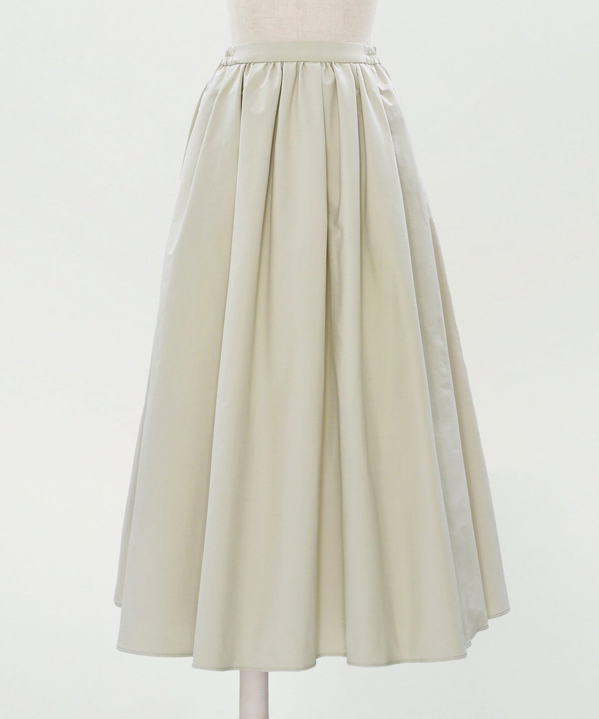 スカート ロング グレージュ タフタ フレア ベーシック ジョイントスペース