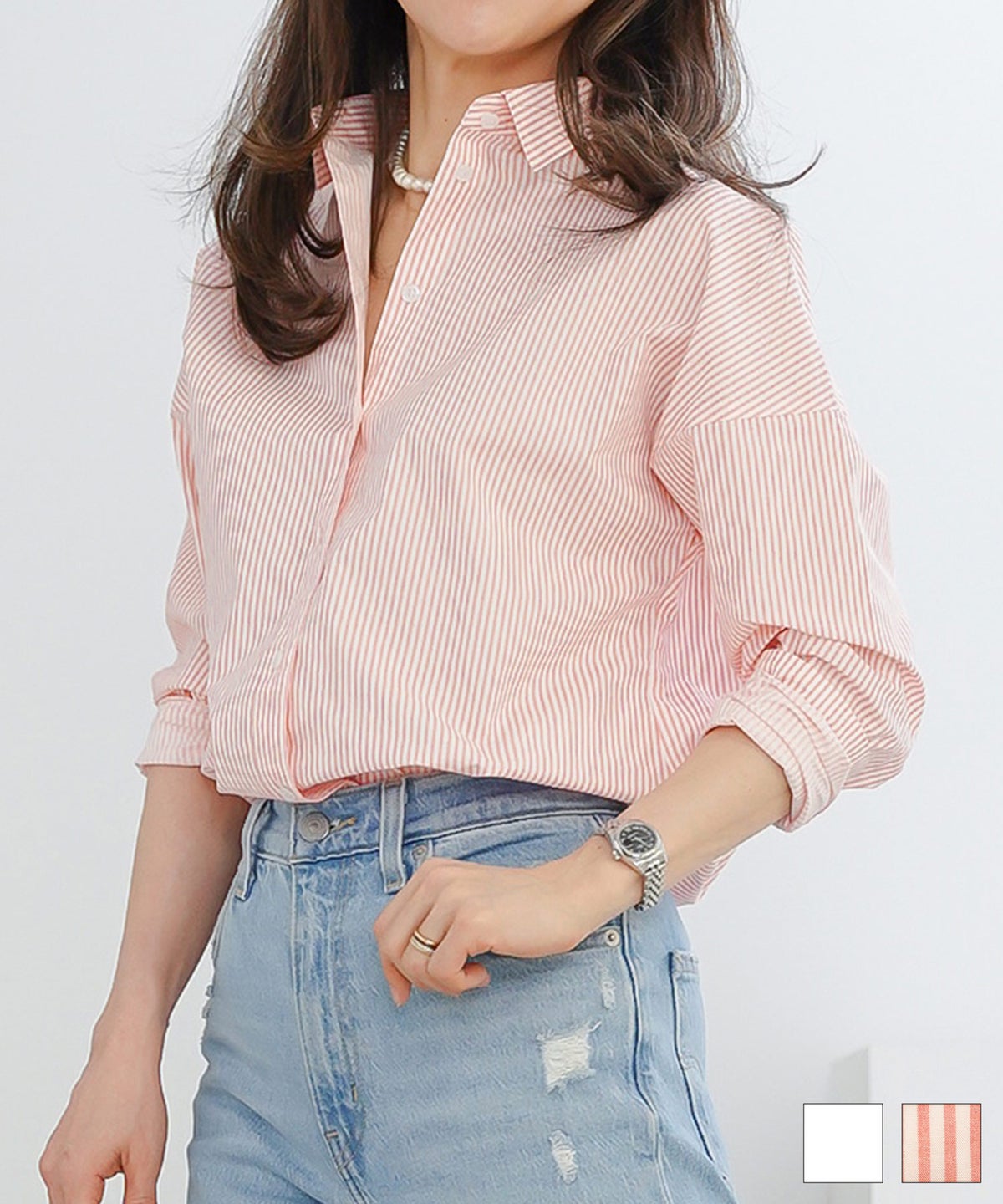 ロゴ 刺繍入り シャツ ＆BLOOM（アンドブルーム）