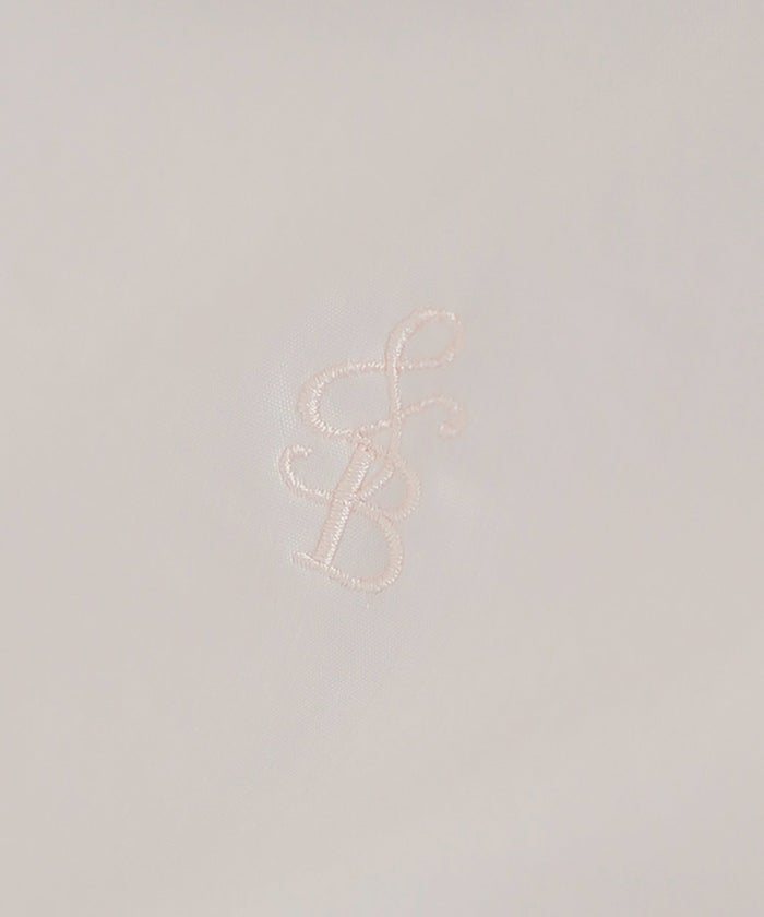 長袖 シャツ ホワイト ロゴ刺繍 通勤 ベーシック ジョイントスペース