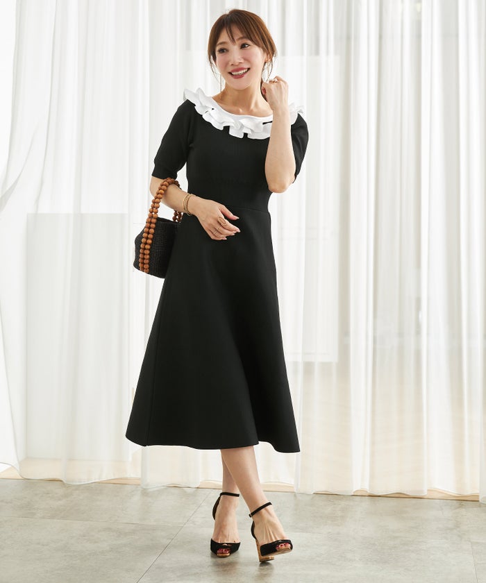 手洗い可 上品 きれいめ 大人カジュアル フェニミン 白黒 レディース オフィス 春夏 大人可愛い ジョイントスペース