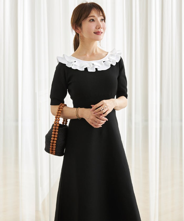 手洗い可 上品 きれいめ 大人カジュアル フェニミン 白黒 レディース オフィス 春夏 大人可愛い ジョイントスペース