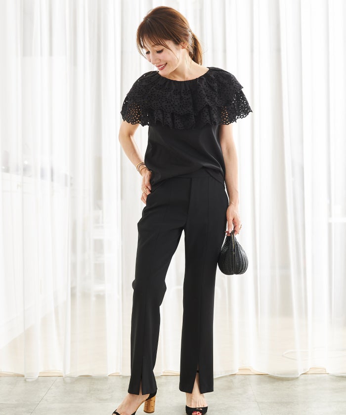 手洗い可 トップス 上品 かわいい 大人カジュアル きれいめ フェニミン おすすめ 白黒 夏 ジョイントスペース