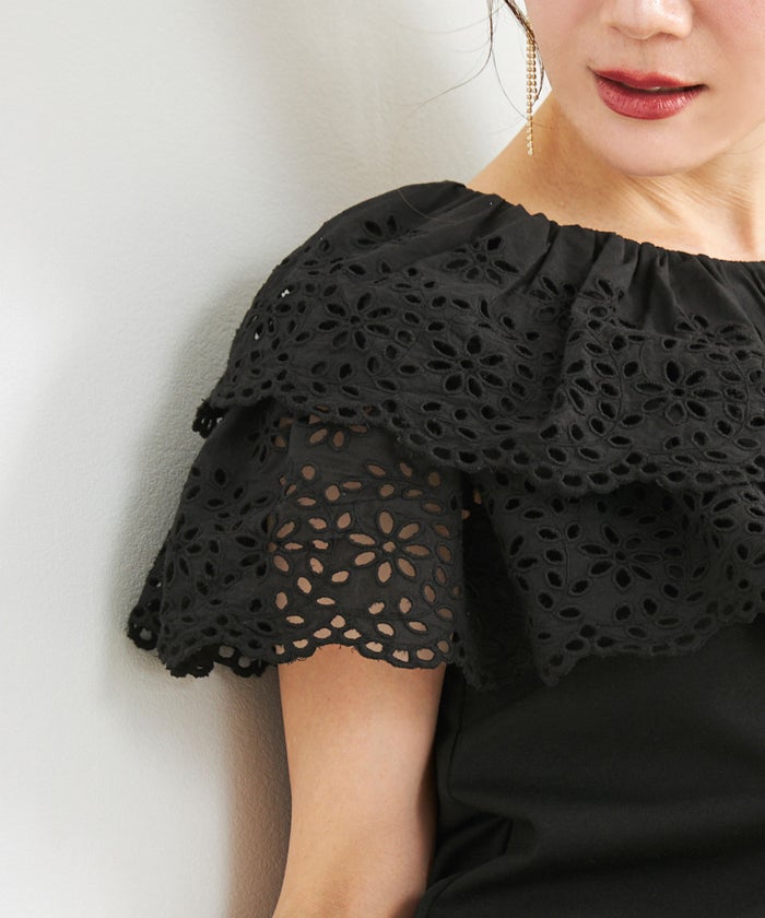 手洗い可 トップス 上品 かわいい 大人カジュアル きれいめ フェニミン おすすめ 白黒 夏 ジョイントスペース