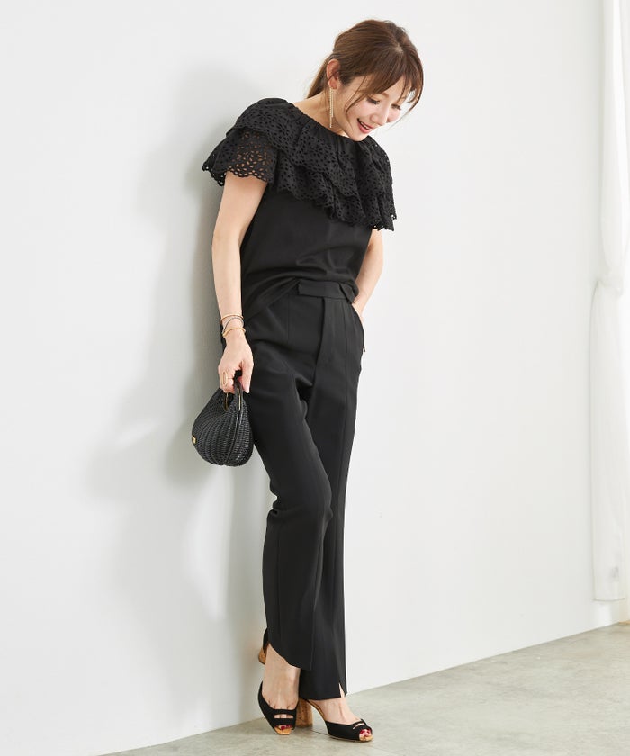 手洗い可 トップス 上品 かわいい 大人カジュアル きれいめ フェニミン おすすめ 白黒 夏 ジョイントスペース