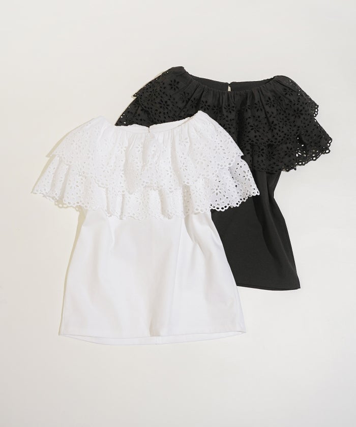 手洗い可 トップス 上品 かわいい 大人カジュアル きれいめ フェニミン おすすめ 白黒 夏 ジョイントスペース