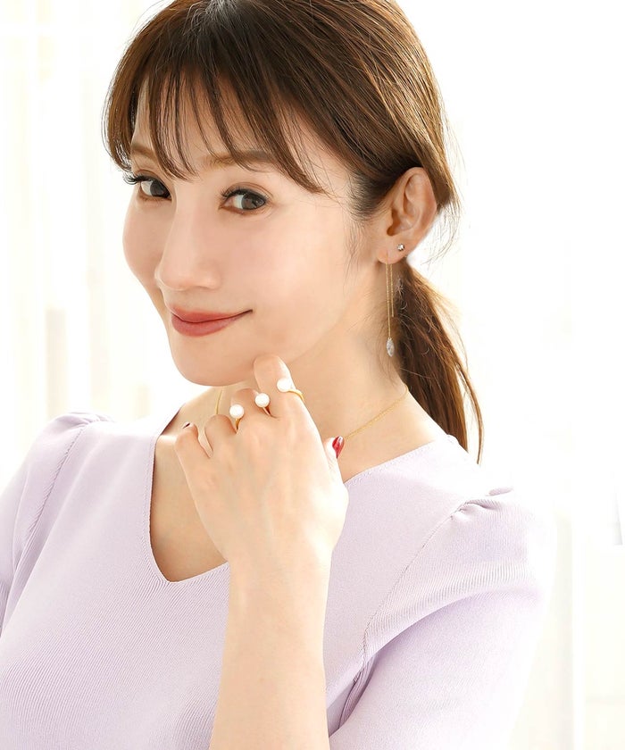 リンク パール オープン リング Link Pearl Open Ring