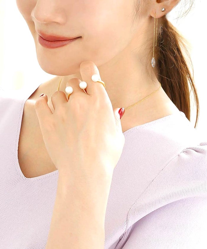 リンク パール オープン リング Link Pearl Open Ring