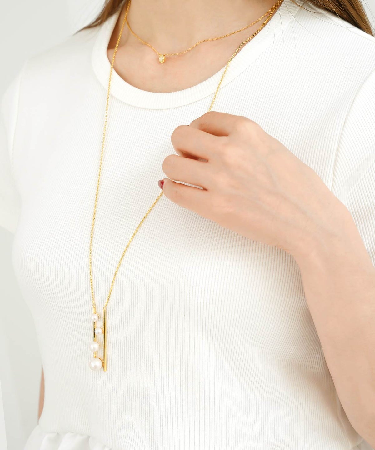 リュミエール ライン パール ネックレス Lumiere Line Pearl Necklace