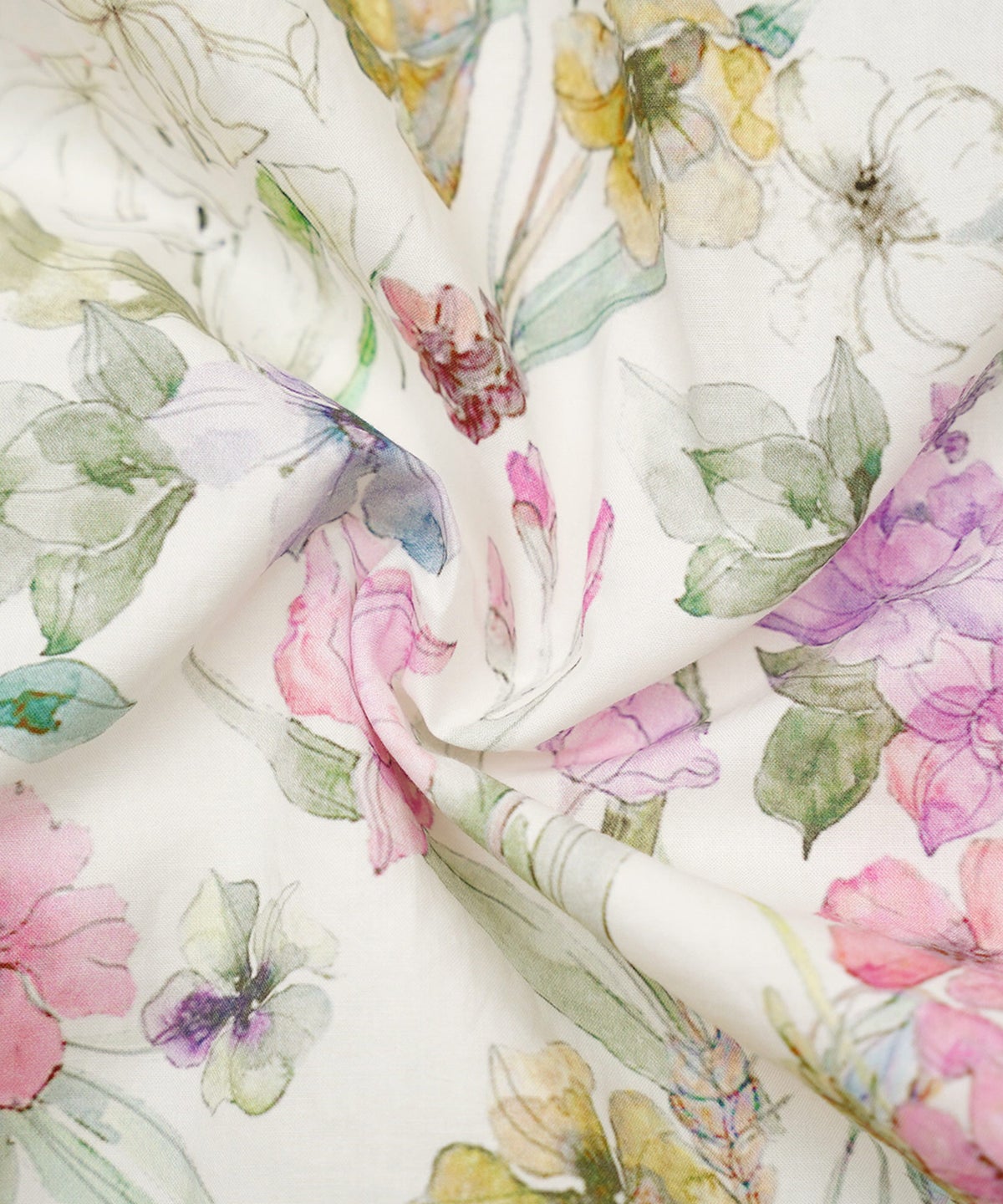 シャツワンピース ピンク 花柄 バンドカラー ベルト付き ジョイントスペース