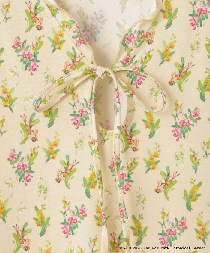 女子会コーデ リゾートコーデ 旅行コーデ 海外ファッション バカンス サマースタイル NYBG プランジングネック オーキッドプリント ワンピース KINO THE KEI