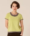 カットソー/Tシャツ/レイヤード風 半袖 Tシャツ TINA：JOJUN