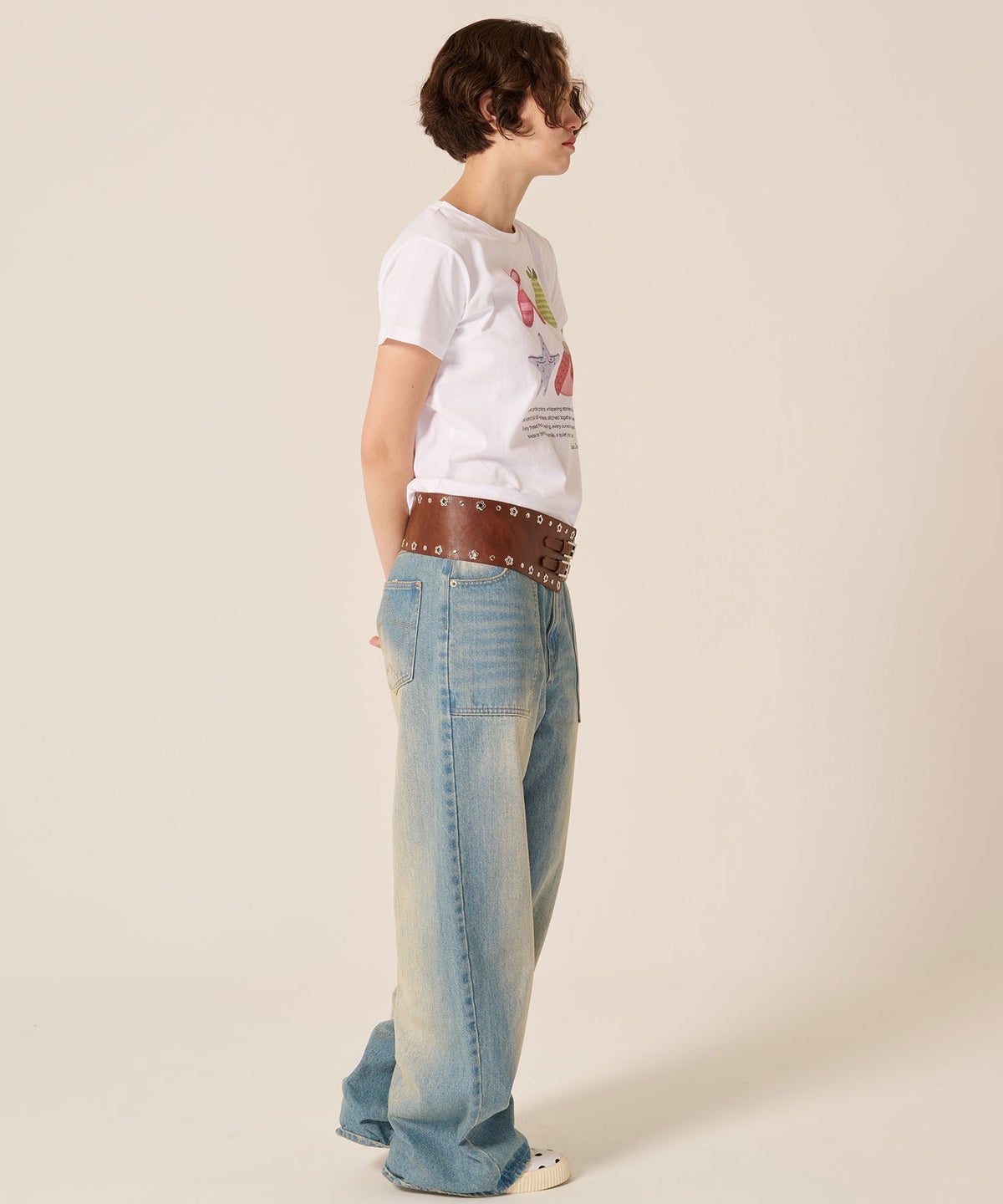 Tシャツ/カットソー/オリジナル/コンパクト プリント 半袖Tシャツ TINA：JOJUN 