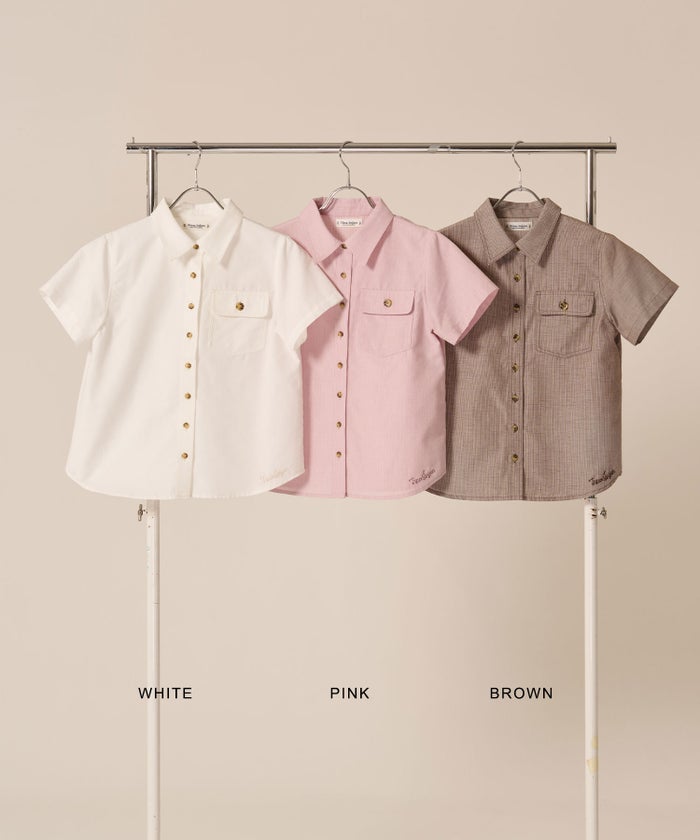 トップス/襟/ポケット付き 半袖 シャツ TINA：JOJUN