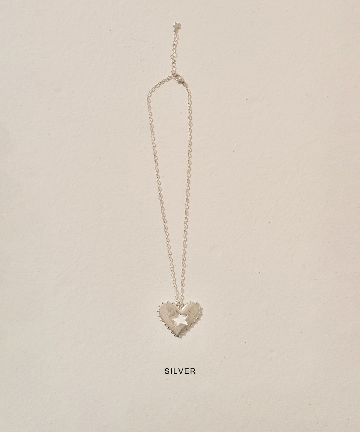 アクセサリー/シルバー/スターインハート ネックレス TINA：JOJUN 