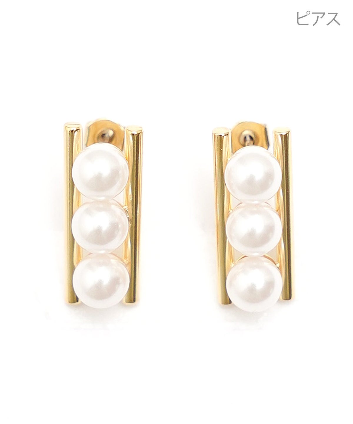 リュミエール ライン パール ピアス イヤリング Lumiere Line Pearl Pierce Earring