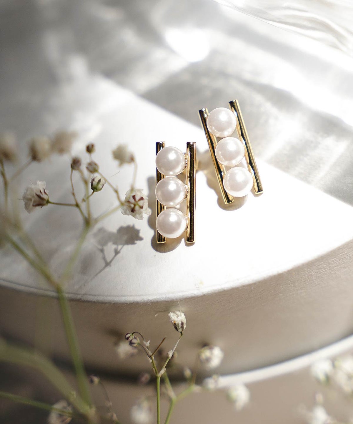 リュミエール ライン パール ピアス イヤリング Lumiere Line Pearl Pierce Earring