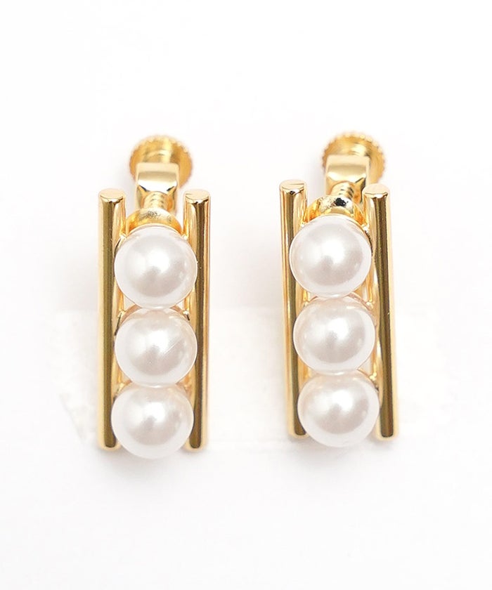 リュミエール ライン パール ピアス イヤリング Lumiere Line Pearl Pierce Earring