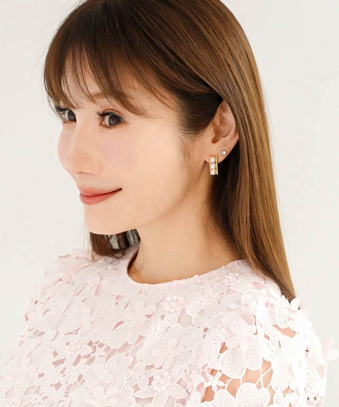 リュミエール ライン パール ピアス イヤリング Lumiere Line Pearl Pierce Earring
