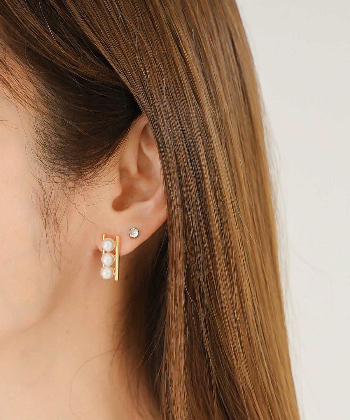 リュミエール ライン パール ピアス イヤリング Lumiere Line Pearl Pierce Earring