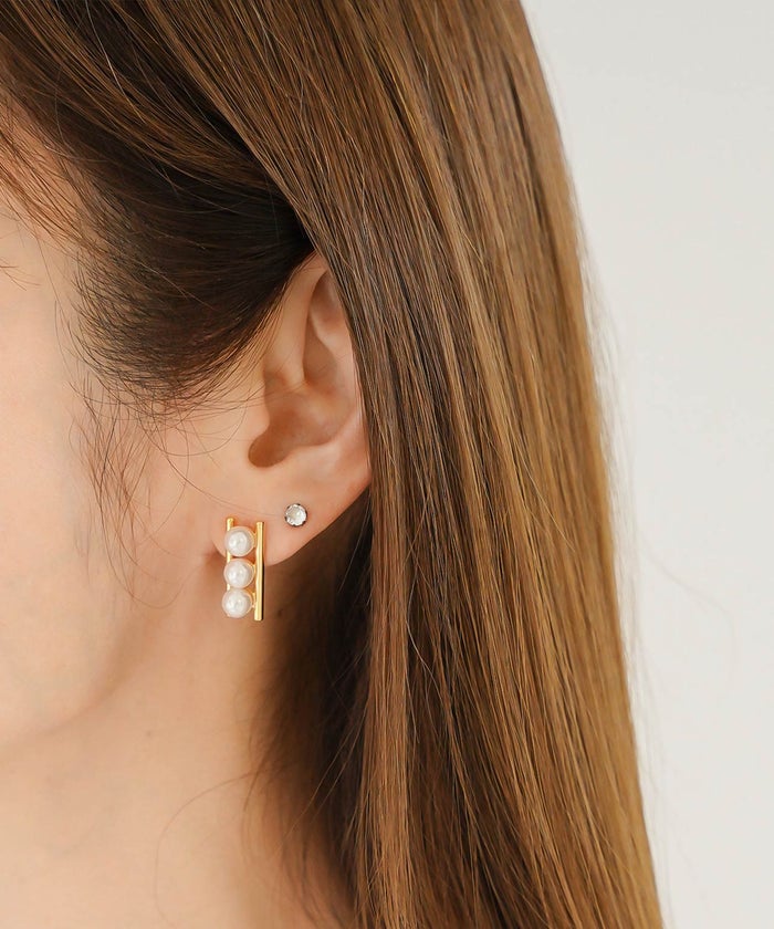 リュミエール ライン パール ピアス イヤリング Lumiere Line Pearl Pierce Earring