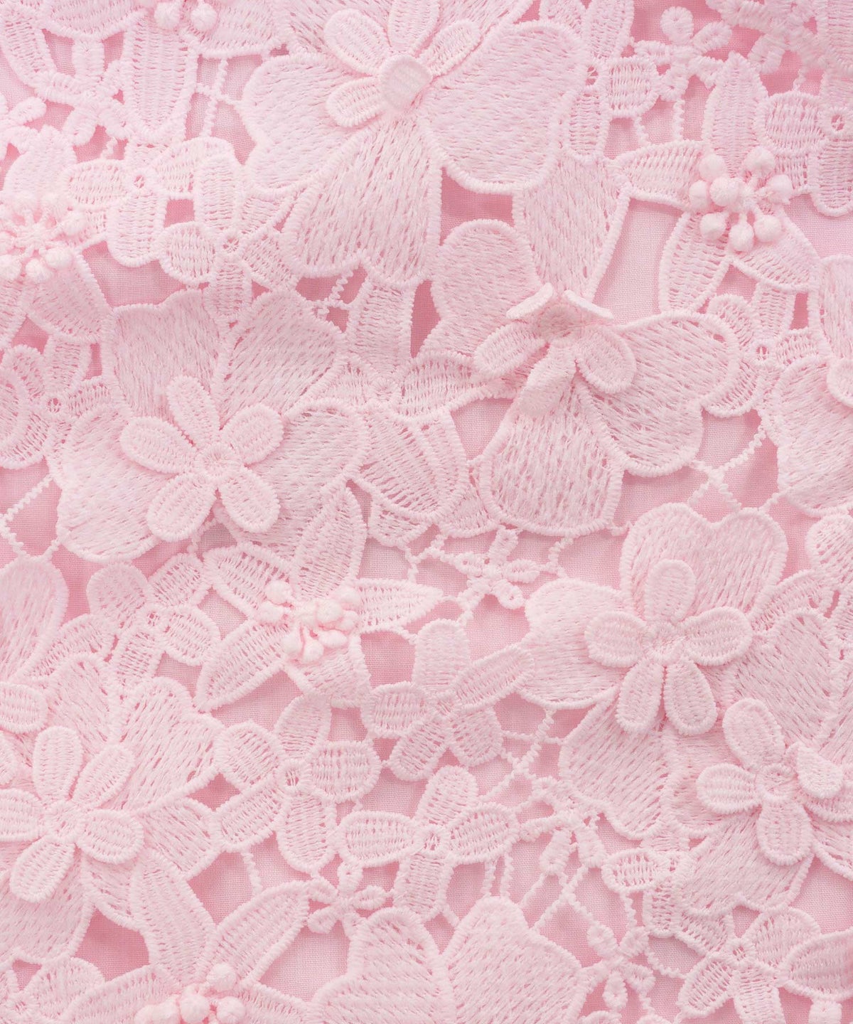 手洗い可 かわいい 上品 きれいめ 大人カジュアル オフィス フォーマル フェミニン シンプル 柄 ジョイントスペース 立体レースブラウス Liala×PG