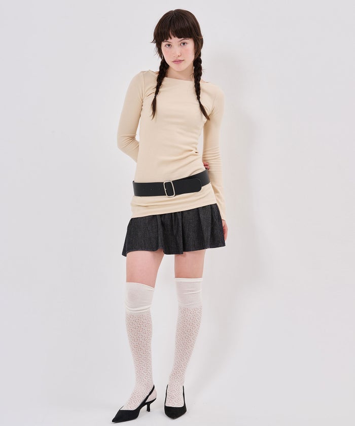 ロンT/ワンショル/スリムフィット カット ワンピース TINA：JOJUN