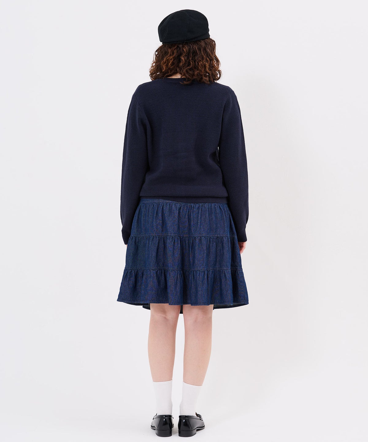 トップス/刺繍/ワッペン付き Vネック ニット カーディガン TINA：JOJUN