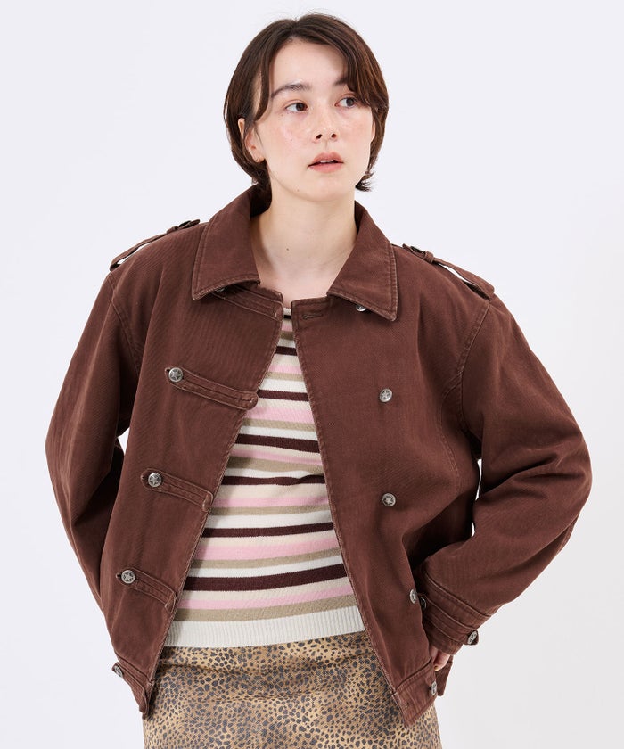トップス/ニット/2026Limited Edition ボーダー フレア スリーブ プルオーバー TINA：JOJUN
