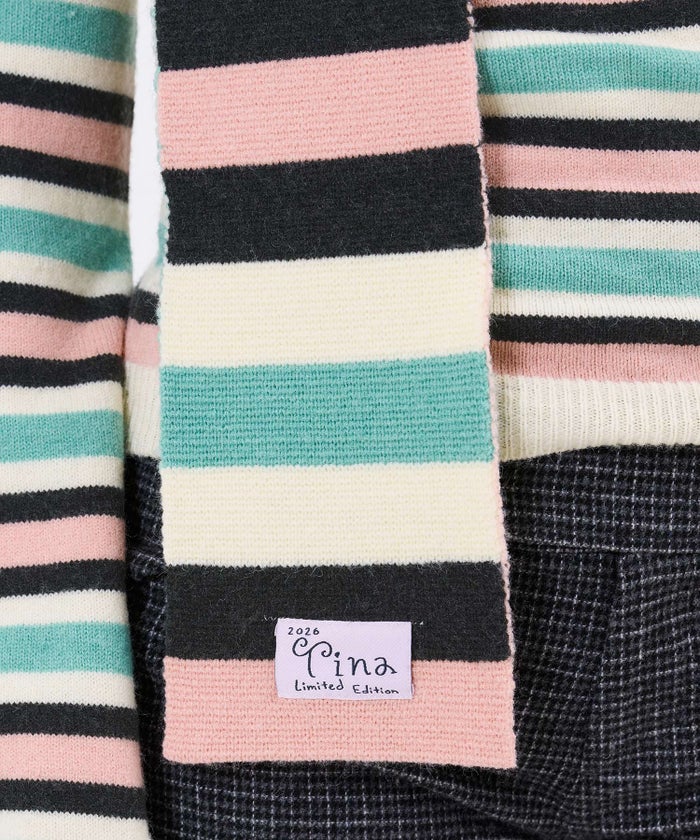 防寒/ニット/2026Limited Edition ボーダー マフラー TINA：JOJUN
