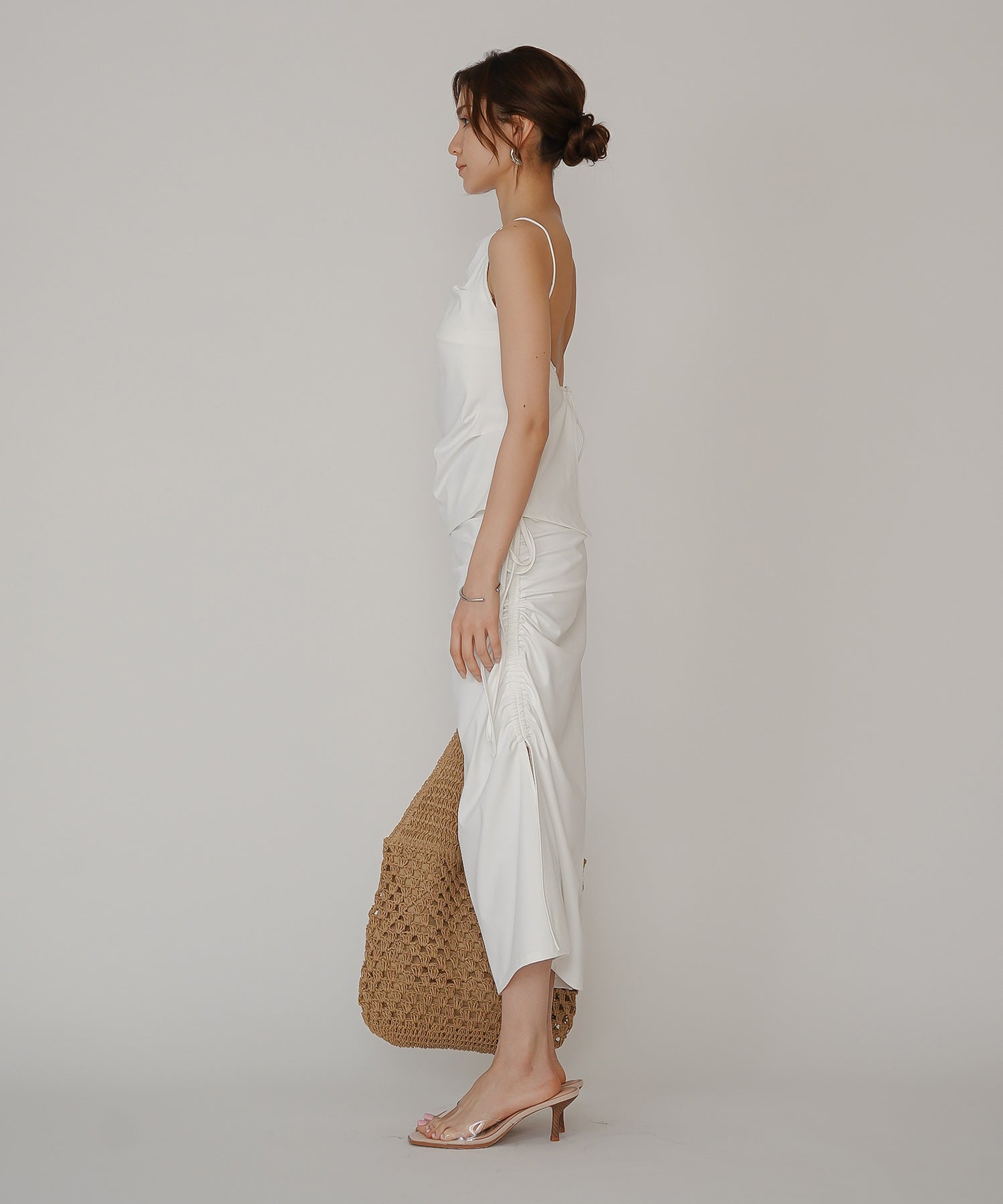 WATERSIDE＆DAILYWEAR］ドローストリング アレンジスカート KINO THE