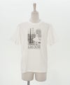 Tシャツ レディース ホワイト フォトプリント 接触冷感 ウォッシャブル 半袖 ジョイントスペース