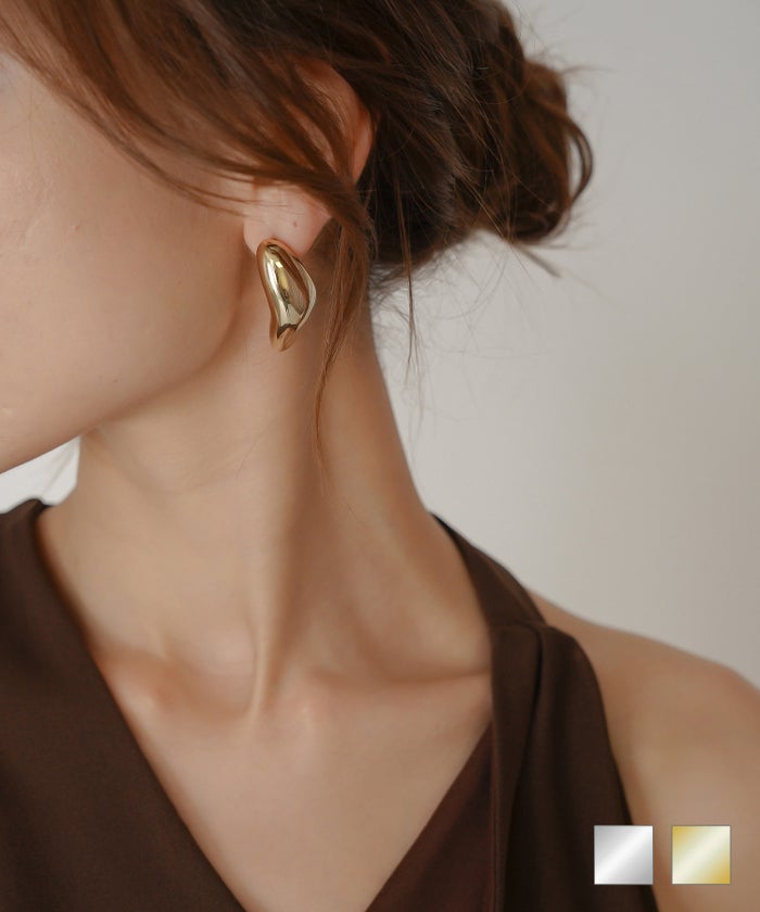 モードピアス シルバーピアス 韓国風 アクセサリー 上品 個性派 natural objects ピアス KINO THE KEI