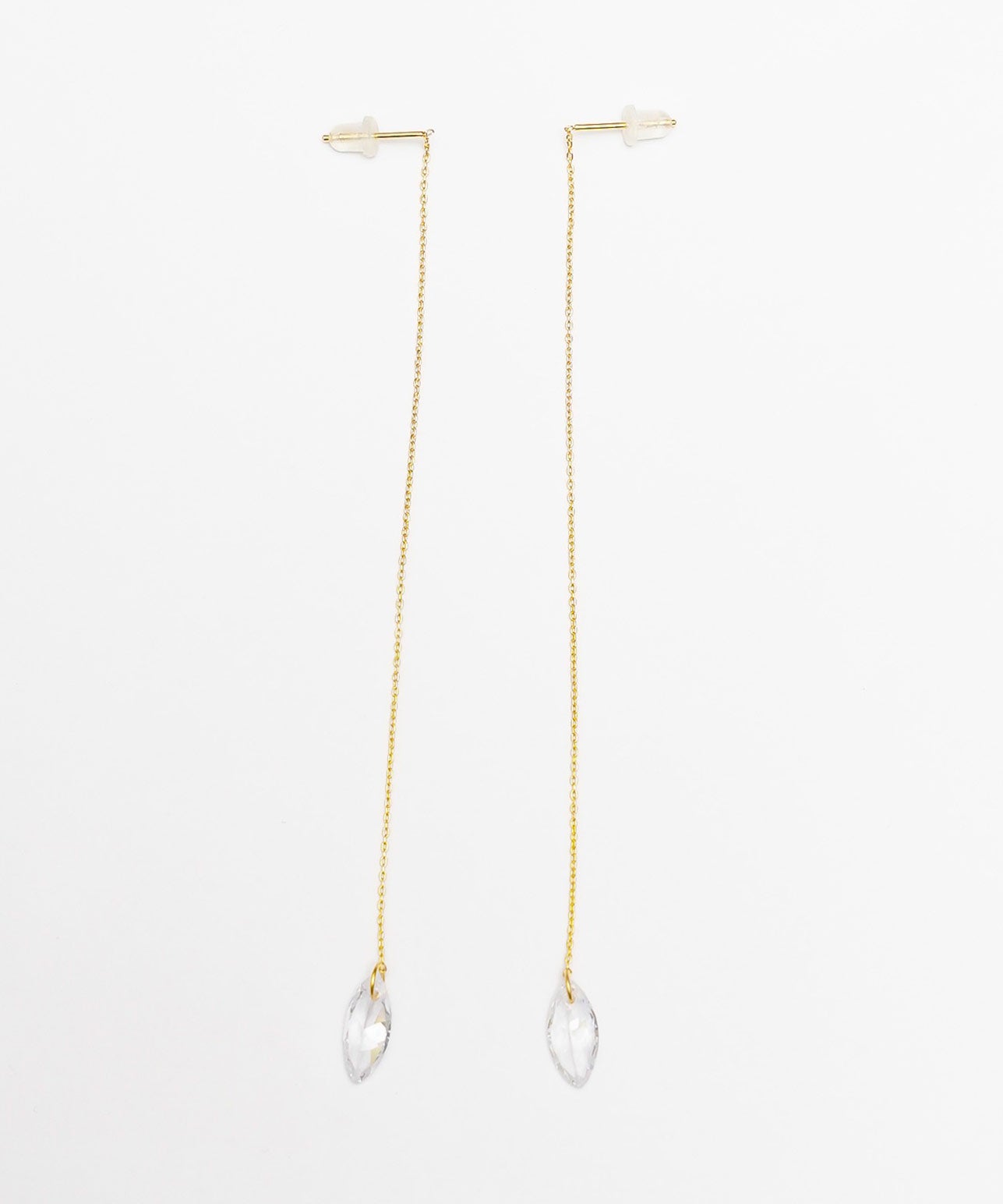 クリスタル ドロップ チェーン ピアス Crystal Drop Chain Pierce