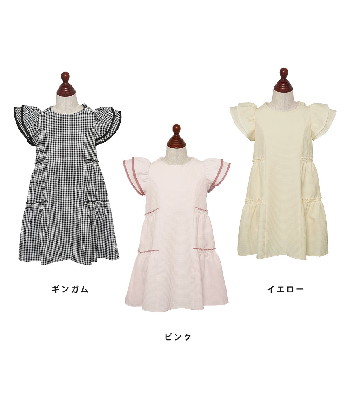 ワンピース 半袖 親子コーデ リンクコーデ 上品 エレガント おそろい お出かけ 夏 海 旅行 バックリボン vaniller kids バックリボン リラックス ティアード ワンピース le reve vaniller