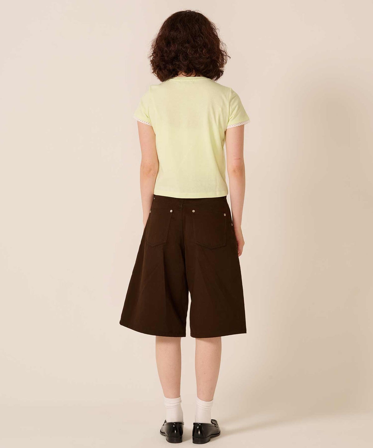 ロゴ/トップス/レース風 刺繍 Tシャツ TINA：JOJUN