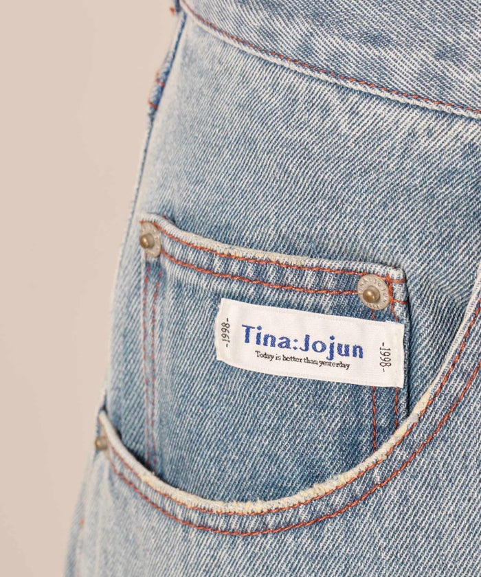 ルーズ/デニム/ルーズフィット カーブ デニムパンツ TINA：JOJUN