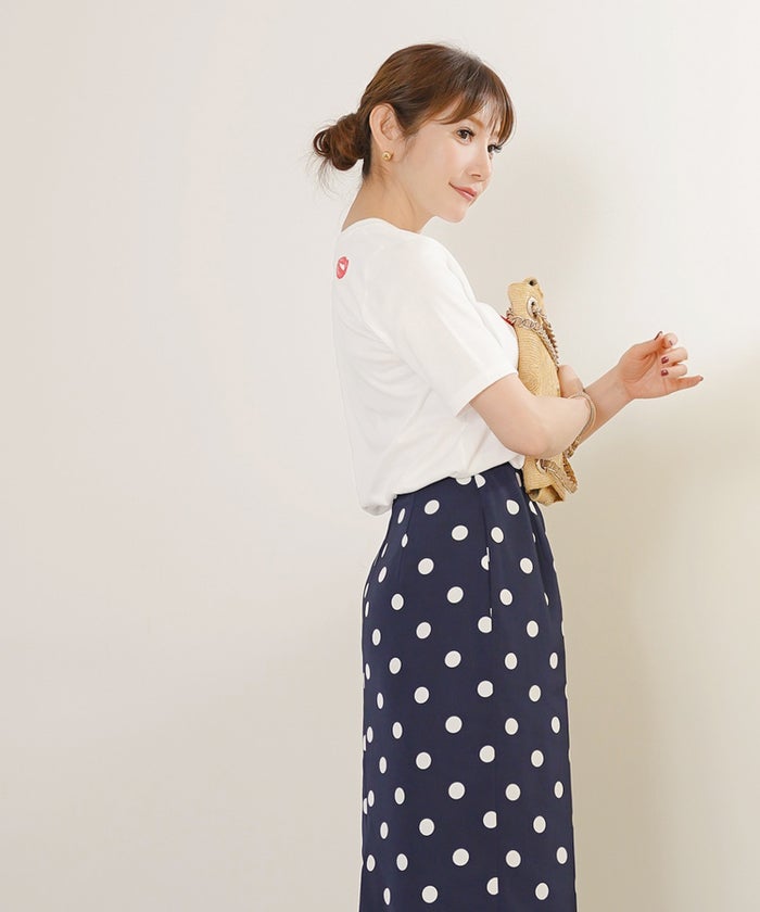 手洗い可 日本製 機能性素材 シンプル 大人カジュアル 着回し カットソー 夏 ジョイントスペース プリントTシャツ Liala×PG