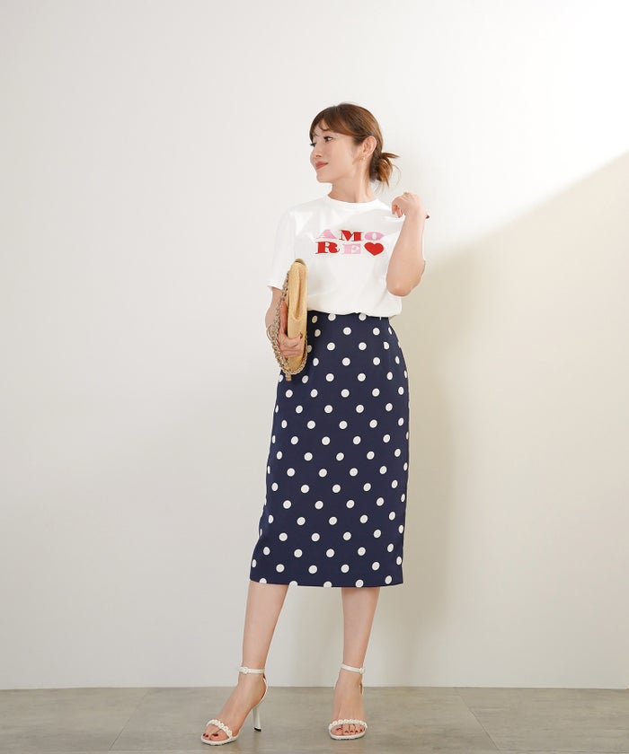 手洗い可 日本製 機能性素材 シンプル 大人カジュアル 着回し カットソー 夏 ジョイントスペース プリントTシャツ Liala×PG