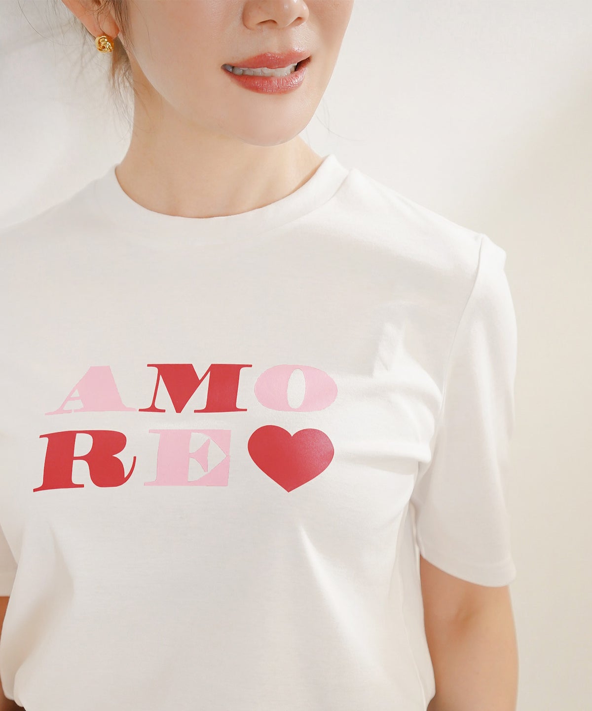 手洗い可 日本製 機能性素材 シンプル 大人カジュアル 着回し カットソー 夏 ジョイントスペース プリントTシャツ Liala×PG