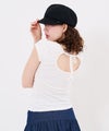 Tシャツ/ストーン/バックオープン ヘンリーネック カットソー TINA：JOJUN