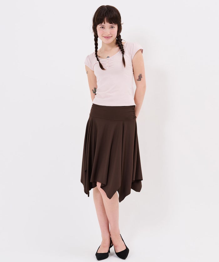 Tシャツ/ストーン/バックオープン ヘンリーネック カットソー TINA：JOJUN