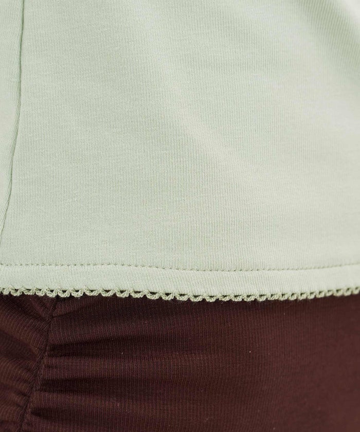 Tシャツ/ストーン/バックオープン ヘンリーネック カットソー TINA：JOJUN