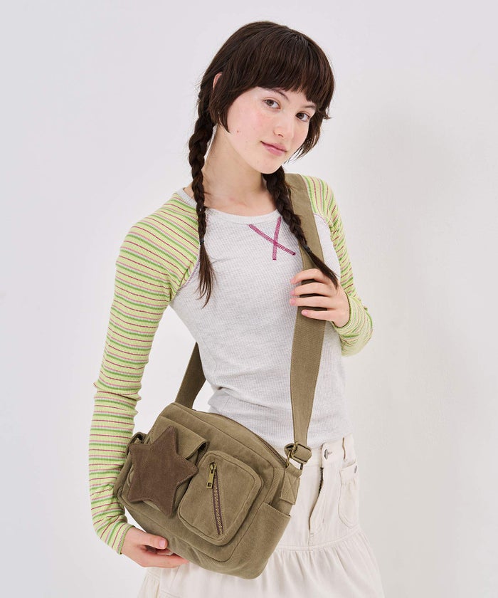 Tシャツ/ボーダー/マルチボーダー ラグラン サーマルロンT TINA：JOJUN
